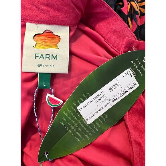 NWT! Anthropologie FARM RIO Blush Living Bloom High Neck Maxi Dress LARGE - Picture 11 of 11